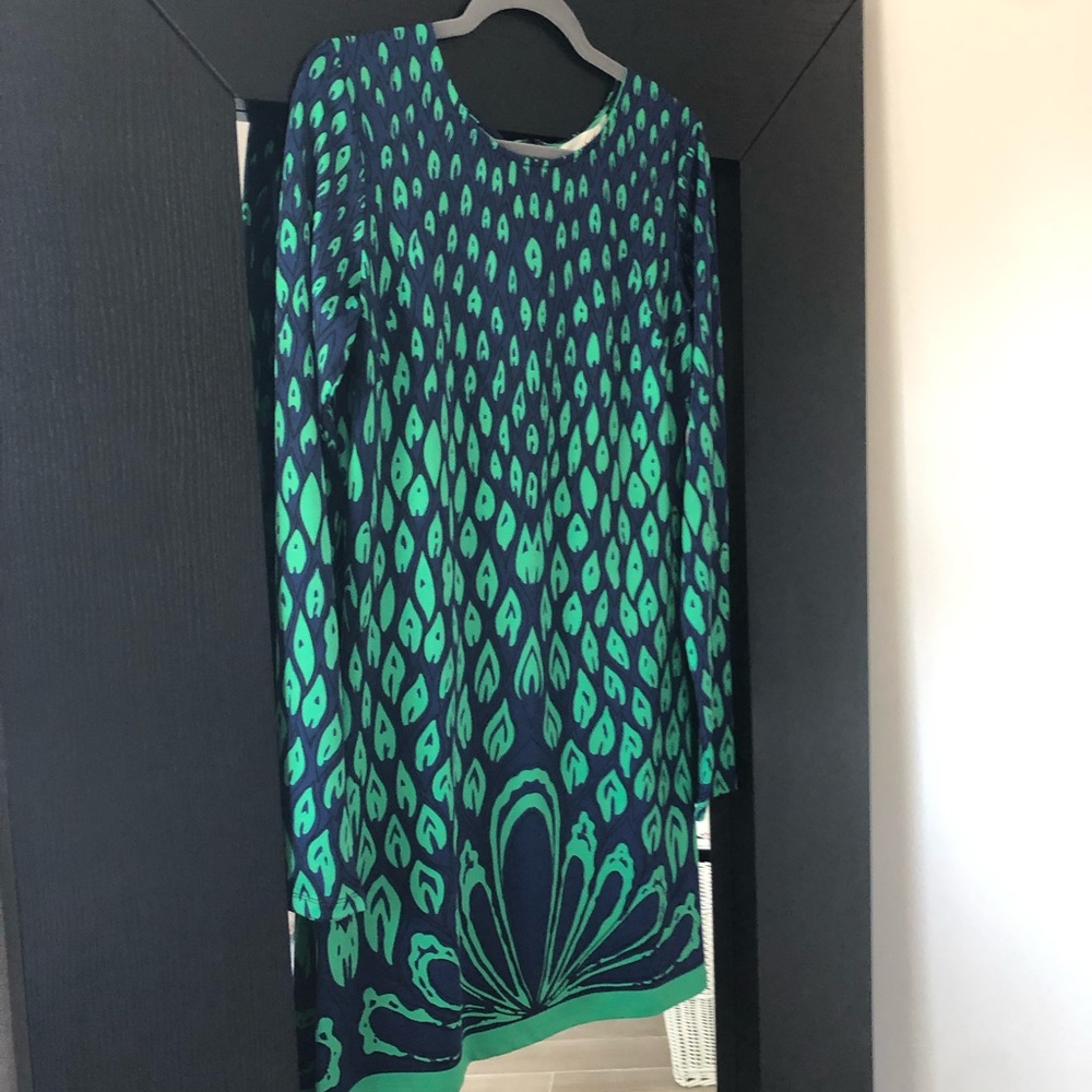 Julie Brown peacock dress